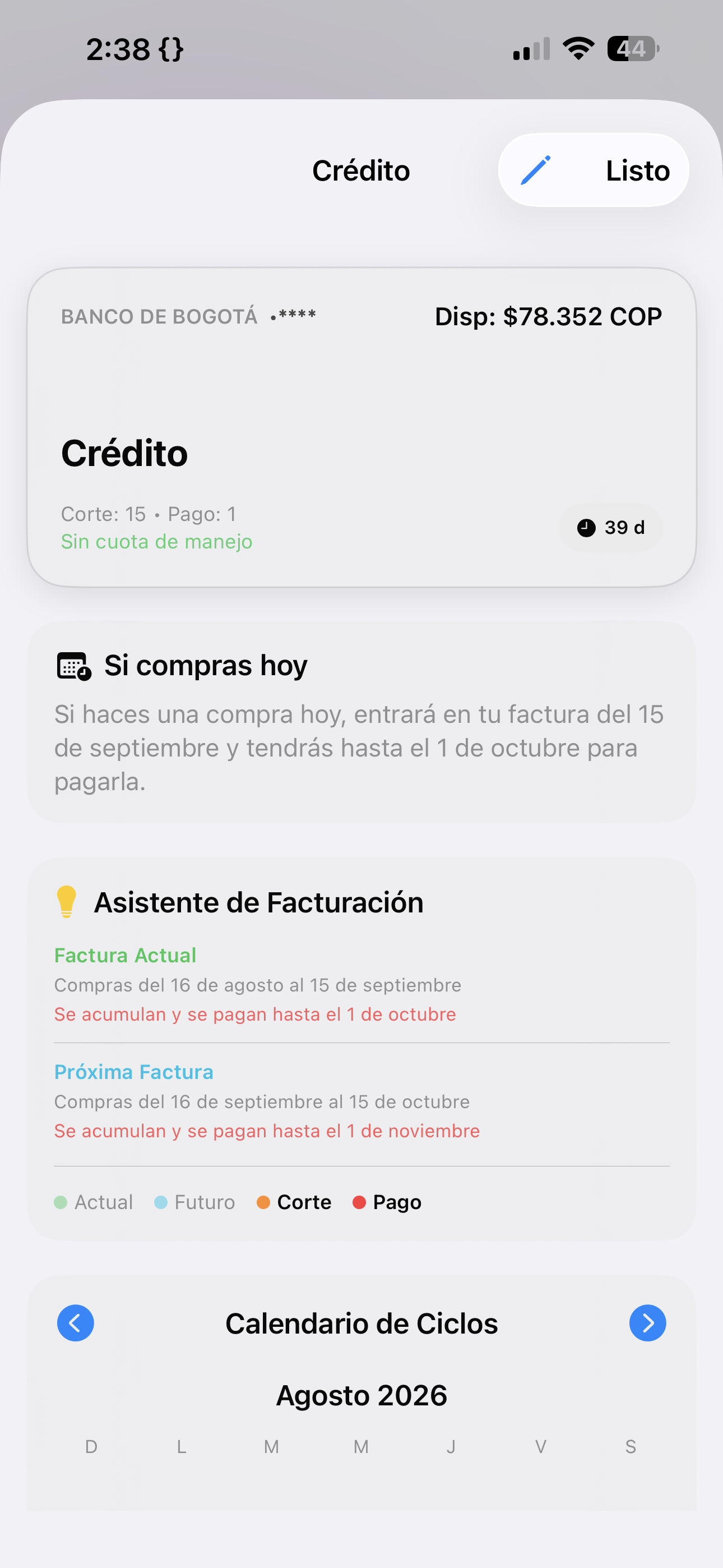 Pantalla de Sensata con herramientas avanzadas